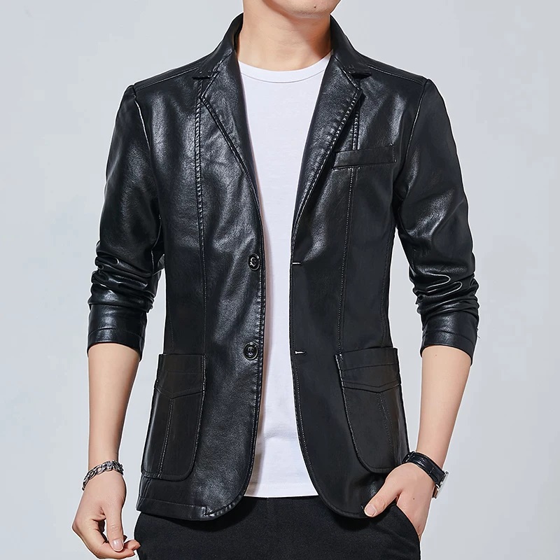 Crocodile Famous brand mens leather jackets and coats Men's Leather Jackets Casual Motorcycle PU Jacket Biker Leather Coats (2)