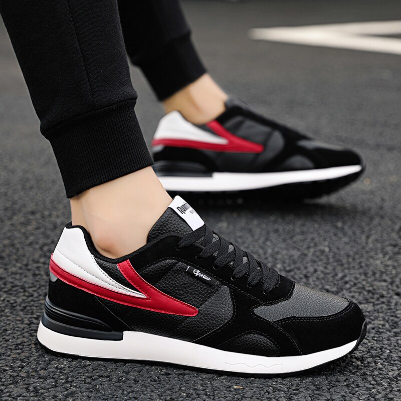 Men's Shoes - Black White & Red (3)